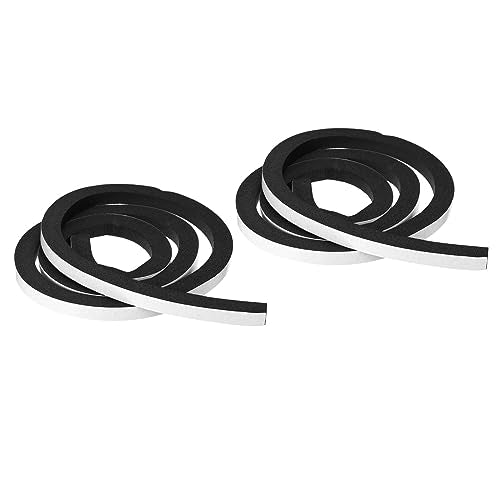 PATIKIL Foam Weather Stripping for Doors, 2 Rolls 5/8" W x 3/4" T Foam Seal Tape Adhesive Insulation Strip for Door Window Air Conditioning, Black(13 Ft Total Length in 2 Rolls) - size: 5/8" W X 3/4" T