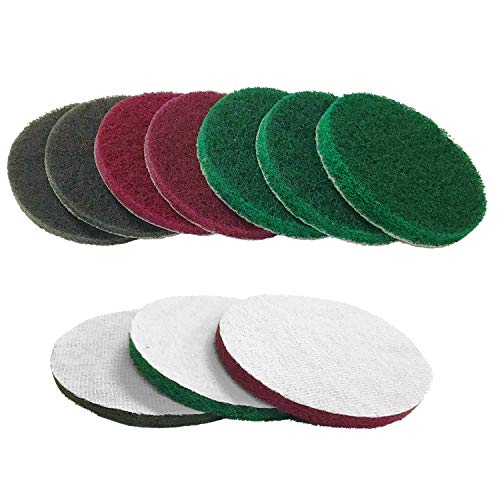Power Scrubber Pads Drill Attachment, GOH DODD 26 Pieces 4 Inch Headlight Restoration Kit Drill Brush Scouring Cleaning Pads for Kitchen, Bathroom, Grout, Carpet, Shower, Tub, Grill,Tile, Sanding - size: 4 Inch 26 Pieces