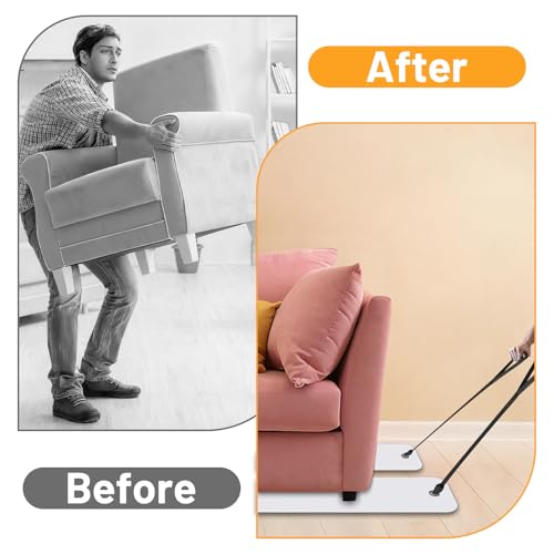 2 Pcs Appliance Sliders for Refrigerators Plastic Appliance Glide with Pull Strap Furniture Moving Slides for Tile Carpet Hardwood Floors (10''×60'' White) - size: 10''×60'' White