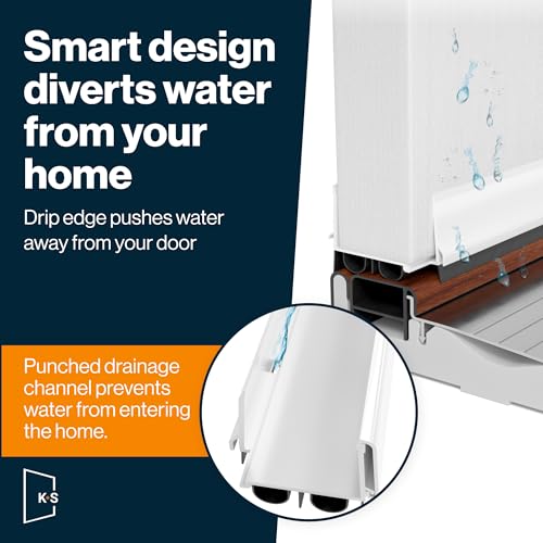 Patent Pending, Adjustable Double Bubble Door Sweep, Draft Stopper, Under Door Seal for Exterior Doors, 1 3/4" x 36", White (36 inch 2 pk) - size: white 36 inch 2 pk
