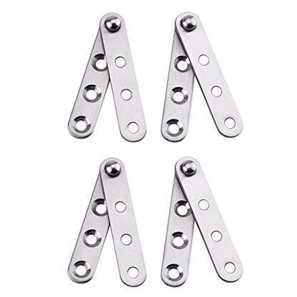 4 Piece Stainless Steel 360 Degree Rotating Concealed Hinges, Door Pivot Hinges Stainless Steel Drawer Window Door Fittings for Door Cabinets Cabinet (Small) - size: Small