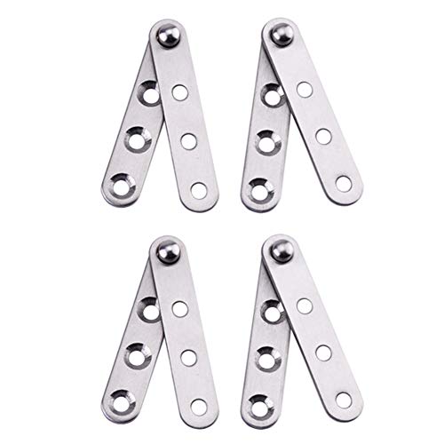 4 Piece Stainless Steel 360 Degree Rotating Concealed Hinges, Door Pivot Hinges Stainless Steel Drawer Window Door Fittings for Door Cabinets Cabinet (Small) - size: Small