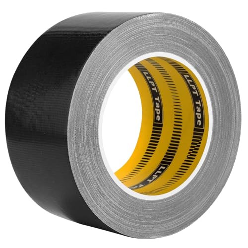 LLPT Duct Tape Premium Grade 2.36 Inches x 108 Feet x 11 Mil Easy Tear Residue Free Strong Adhesive Color Black (DT242) - color: Black