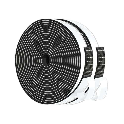Weather Stripping,Weather Stripping Door Seal Stripping,Strong Adhesive, Lightproof, Soundproof Foam,Door Seal Strip for Door Frame,Window Frame,Sliding Door (Black, 1/2 in x 1/8 in x 26Ft) - size: 1/2 In x 1/8 In x 26Ft