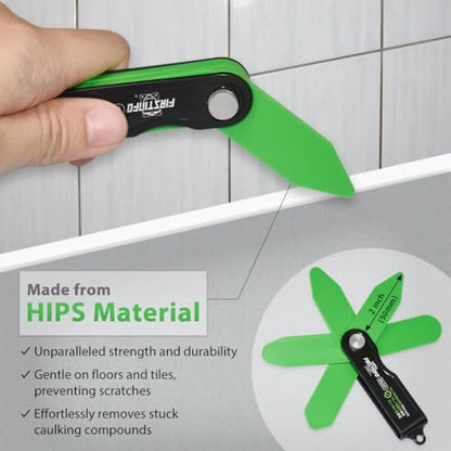 FIRSTINFO Patented 5-in-1 Folding Silicone Caulk Scraper Spatula Sealant Finishing Tool Smooth Caulk Tool