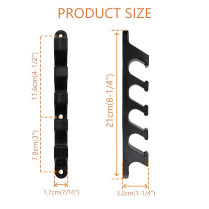 4pcs Adjustment Brackets for Chaise Lounges or Patio Outdoor Lawn Yard Furniture Replacement Position Adjuster Recliner Brace (5 Position - Black)