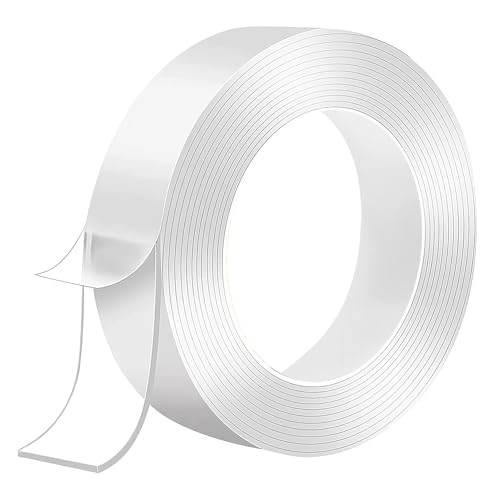 Double Sided Tape Heavy Duty, Extra Large Nano Double Sided Sticky Adhesive Tape, Clear Mounting Tape Picture Hanging Strips, Removable Wall Tape (16.5Feet) - size: 16.5Feet