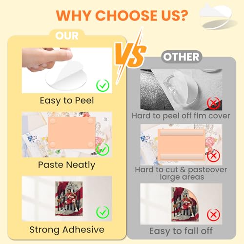 Clear Sticky Tack Adhesive Stick dots- Easy to Peel Clear Double Sided Mounting Putty Stick Tack for wall Hanging Museum Wax Gel, Balloons, and Festival Decoration