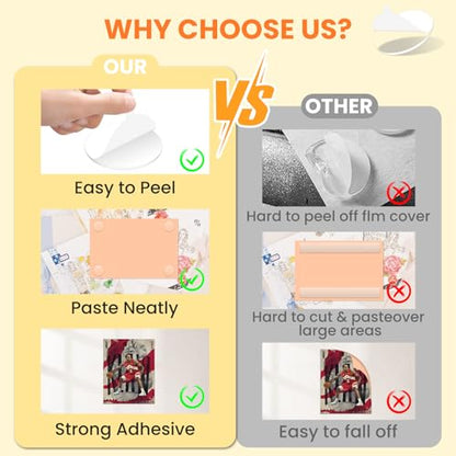 Clear Sticky Tack Adhesive Stick dots- Easy to Peel Clear Double Sided Mounting Putty Stick Tack for wall Hanging Museum Wax Gel, Balloons, and Festival Decoration