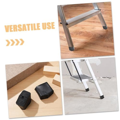 NUOBESTY 4pcs Non Slip Ladder Mat Folding Ladder Accessories Pads High Friction Surface for Safety Easy Installation and Floor Protection