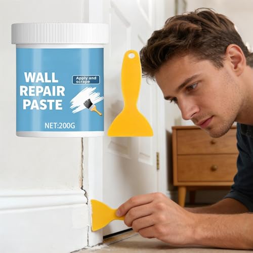 Wall Mending Agent - Hydrophobic Drywall Putty with Scraper - Wall Mending Agent Repair Kit,for Cracks Nail Holes Dents Home Renovation Kitchen