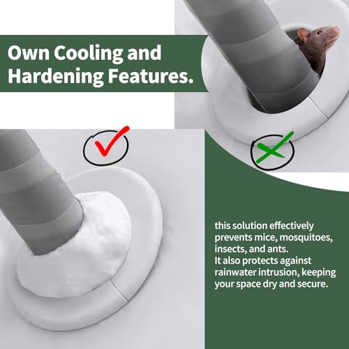 Waterproof Sealant Mastic,Pack of 8 White Seal Putty Waterproof Duct Seal Repair Sealing Clay, Quick Mending Mud for Drain Connection, Wall Hole, Air Conditioning Hole Seal Putty - color: milky white