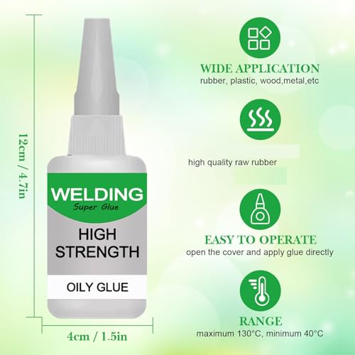 Welding High Strength Oily Glue, Multifunctional Universal Glue Super Glue Fast Repair, Strong Fast Drying Glue Universal Super Glue for Metal, Plastic, Wood, Glass, Ceramic, Leather (2Pcs) - color: 2Pcs