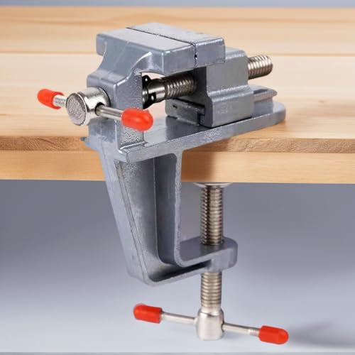 Mini Table Vise – Small Bench Vise Clamp for DIY Projects, Woodworking & Home Repair, Portable Adjustable Vise for Workbench & Craft Work