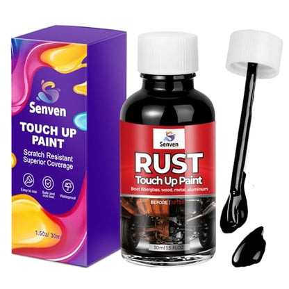 Black Touch Up Paint Rust Paints High Heat Resistant, Multi Surface Acrylic Enamel Black Touch Up Paint Pen Scratch Repair for Rust Metal,Walls,Cabinets,Appliances,Wood,Door,Furniture,Enamel, 30ml - color: Black-GWX-4