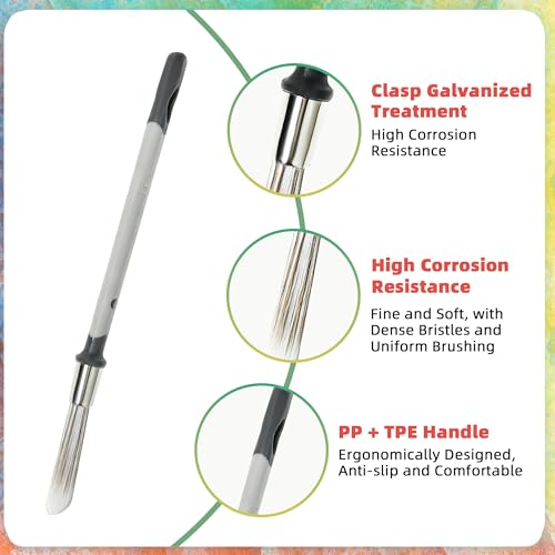 3 Pcs 0.37 Inch Trim Paint Brushes for Walls – Edge Painting Tools for House & Baseboard Touch-Ups, Wall Corners & Furniture Detail Work - size: 0.37 Inch