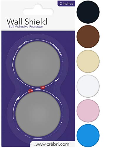 Door Knob Wall Shield, Rubber Wall Protector Plate, Door Handle Bumper (2 inches, Gray) - color: Gray, size: 2 inches