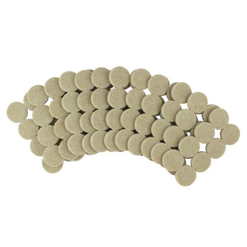 Smart Surface 8725 Heavy Duty Self Adhesive Furniture Felt Pads 1-Inch Round Oatmeal 96-Piece Value Pack in Resealable Bag - color: Oatmeal