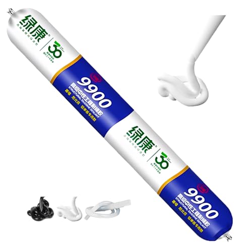 9900 Sealant Waterproof, Silicon Waterproof Sealant, Permanent Solution for Roof & Wall Cracks, Outdoor Water Proof Exterior Sealants Heat Resistant, Tear and Stretch Resistance (White,1Pc) - color: White, size: 1Pc