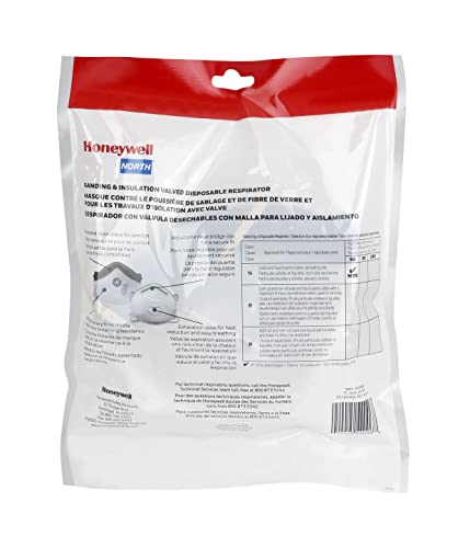 Honeywell NIOSH-Approved N95 Respirator Mask with Exhalation Valve for Airborne Particulates (RWS-54006)