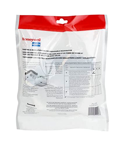 Honeywell NIOSH-Approved N95 Respirator Mask with Exhalation Valve for Airborne Particulates (RWS-54006)