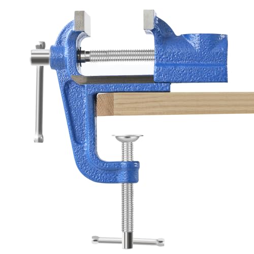 Mini Table Clamp, 2" blue, Small Bench Vise, Upgraded cast steel manufacturing Jewelers Hobby Clamps Craft Repair Tool Portable Work Bench Vise (Mini) - size: 2-inch Mini