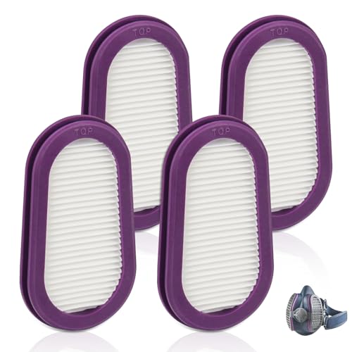 4 Pack P100 Respirator Replacement Filters, Half Mask Respirator Filter Compatible with Elipse SPR321, SPR451 S/M, SPR457 M/L, SPR449 S/M, SPR456 M/L, Welding Mask Filter & Welding Respirator Filters
