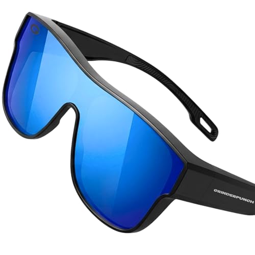 Cover-Ups Black Fit Over Sunglasses - Wrap Around Sunglasses - People Who Wear Prescription Glasses in the Sun - color: Blue