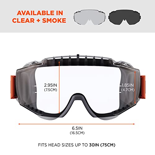 Ergodyne Skullerz Modi Protective OTG Safety Goggle, Indirect Venting, Anti Fog, Scratch Resistant - color: Clear Lens