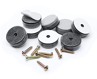 GorillaGlides CB323 1-1/4 Inch Furniture Sliders/Chair Glide Floor Protectors (Set of 8 Glides) Self-Adhesive Screw On Furniture Glides for Low Pile Carpet and Hard Surface Flooring, Round - size: 1-1/4 Inch - 8 Pack