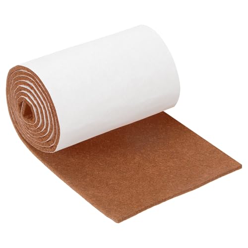 uxcell Felt Strips with Adhesive Backing, 4" x 40" x 0.12" Anti Scratch Furniture Felt Tapes Self-Stick Pads for Protecting Hardwood Floor, Light Brown - color: Light Brown, size: 4"x40"x0.12"