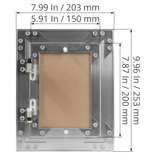 6" x 8" Waterproof Drywall Access Panel, Tileable and Paintable Ceiling and Wall Access Panel for Drywall, Wire Cover for Wall Covering Panels, Push to Open, Flush-Mount Wall Hole Cover - size: 6" X 8"