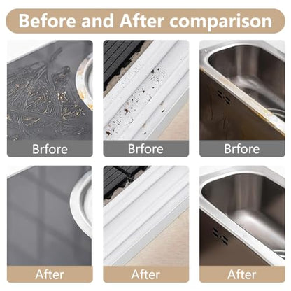 2 in 1 Groove Cleaning Brush, Window Track Cleaning Tools, Multifunction Window Track Cleaner with Hard Bristle and Hidden Scraper, Crevice Brush for Sliding Door Track, Window Seal, Sill (Gray) - color: Gray