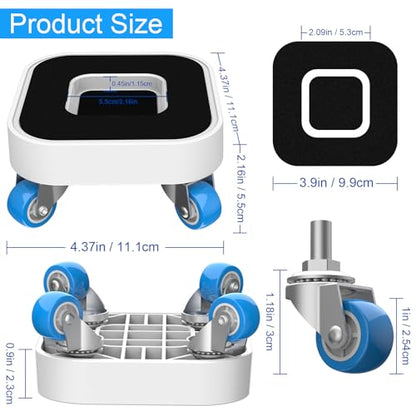 New Upgrade Furniture Sliders, Furniture Movers with Wheels, Furniture Lift Mover Tool Set with 360° Rotatable Wheels, Furniture Dolly for Moving Heavy Duty Sofa, Bed, Load Capacity Up to 750lb - size: 1in wheels + 1 pry bar