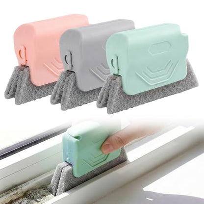 Magic Window Track Cleaner, Window Groove Cleaning Brush Tools Set, Cleaner Brushes for Window lides Gaps Tile Lines Shutter Slats Car Vents & Narrow Gaps (3PC Mix) - color: 3pc Mix