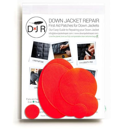 Down Jacket Repair Patches - Self-Adhesive Down Jacket Repair Patches | Waterproof, Tear-Resistant, Pre-Cut Patches | 7-Piece Set for Outdoor Gear, Sleeping Bags & Tent - color: Fluro Orange