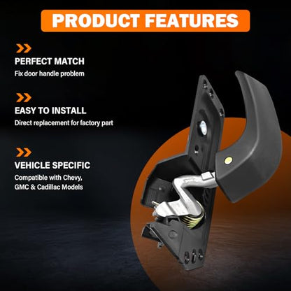 Yinlowa Interior Door Handle Kit Front Rear Left Right Side for 2007-2013 Chevy Silverado Tahoe Suburban Avalanche, GMC Sierra Yukon, Cadillac Escalade, Replace 20833606 20833602 80374 15936892 - size: Left Driver Side + Right Passenger Side