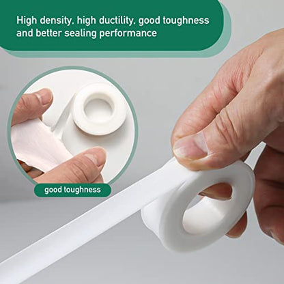 3 Roll Plumbers Tape, Teflon Water Pipe Sealing Tape, High-Density Thickening and Lengthen, High-Sealing Performance Waterproof Duct, Thread Seal, L 590 in x W 0.51 in. White - style: Extra Large 0.51in *3 Roll
