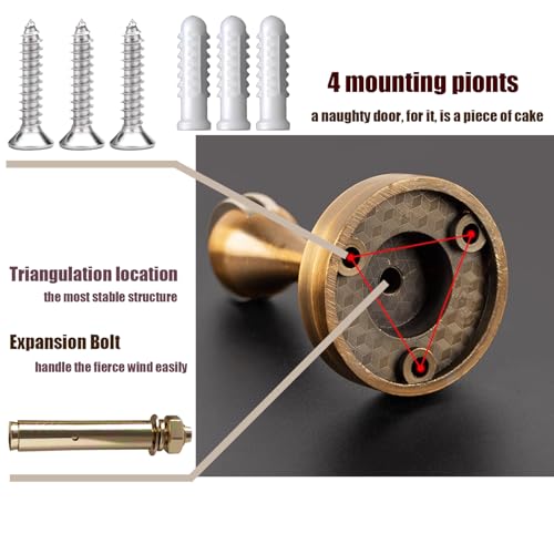 Solid Mental Magnetic Door Stop, Wall Mounted, Bronze, 2 Pack - color: 2PCS Bronze