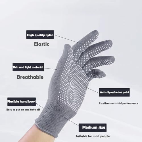 24 Pairs Work Gloves Bulk - Anti-slip Lightweight Gloves -Thin Glove for Driving Construction Cycling Working - color: Grey