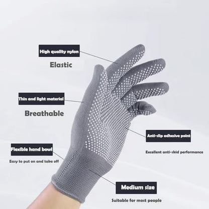 24 Pairs Work Gloves Bulk - Anti-slip Lightweight Gloves -Thin Glove for Driving Construction Cycling Working - color: Grey