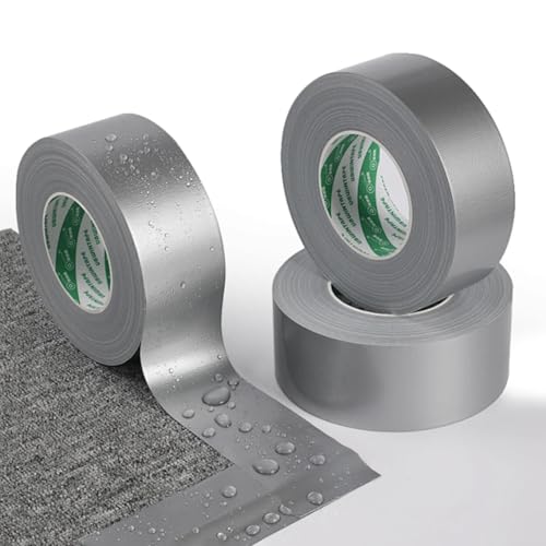 Heavy Duty Cloth Waterproof Tape 2" x50ft, Fiberglass Reinforced for Roofing/Pipes, Butyl Rubber Adhesive - Weatherproof & UV Resistant (Gray) - color: 1 year ash