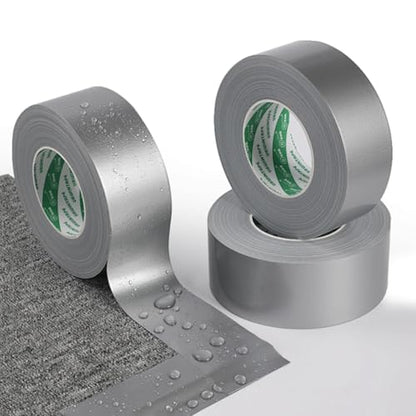 Heavy Duty Cloth Waterproof Tape 2" x50ft, Fiberglass Reinforced for Roofing/Pipes, Butyl Rubber Adhesive - Weatherproof & UV Resistant (Gray) - color: 1 year ash