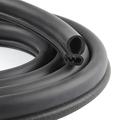 20FT Car Door Weather Strip with Top Bulb, PVC Plastic Trim with EPDM Rubber Seal, for Automotive, Boats, RVs, Trucks & Home Applications