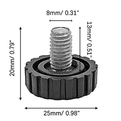 Zorfeter 30 Pcs Screw in Threaded Furniture Adjustable Levelers, M8 x 13mm Patio Furniture Glide Leveling Feet for Table, Chair, Furniture Legs - size: ‎M8 x 13mm