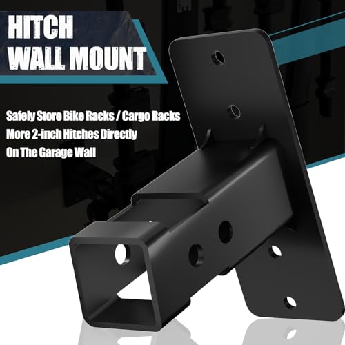 2" Hitch Wall Mount Bike and Cargo Rack Hanging Garage Wall Organizer, Trailer Hitch Receiver Storage, Easy to Load Secure & Sturdy, Heavy Duty Bicycle Hook Accessories, Max 200 LBS (2 Inch) - size: 2 Inch