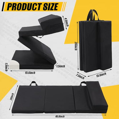 BALAPET Thick Supportive Foam Mechanical Mat to Lay On with Pillow, Waterproof Portable Mechanic Pad for Working Under Car with Carrying Handles,Suitable for Garage, Picnicking, Gardening