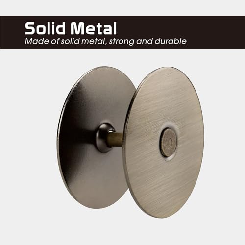 Door Hole Cover Plate, 2-5/8" Diameter Solid Steel, Hole Filler Plate for Door Handle (1, Antique Brass) - color: Antique Brass