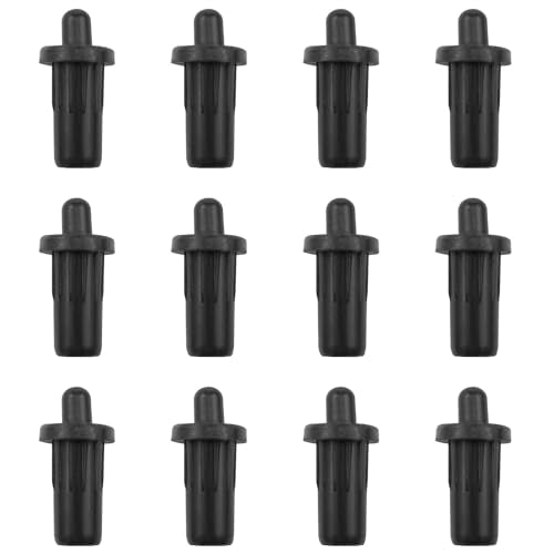 Cabinet Door Repair Kit - 12PCS Black Plastic Shutter Pins & Damper Replacement Springs