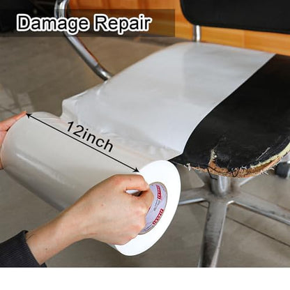 12 Inch Wide Duct Tape, Industrial Grade 30Yards (90 ft) Wide Tape Duct, 9 Mil Heavy-Duty, Waterproof, Strong, Flexible, No Residue, for Crafts & Home Improvement (White, 12'' x 90ft) - color: White, size: 12'' x 90ft